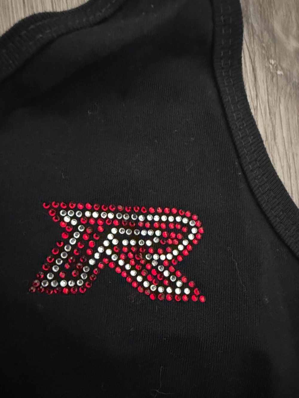 Bella Canvas Black Racerback Tank with Red 'R' Patch - Picture 3 of 3
